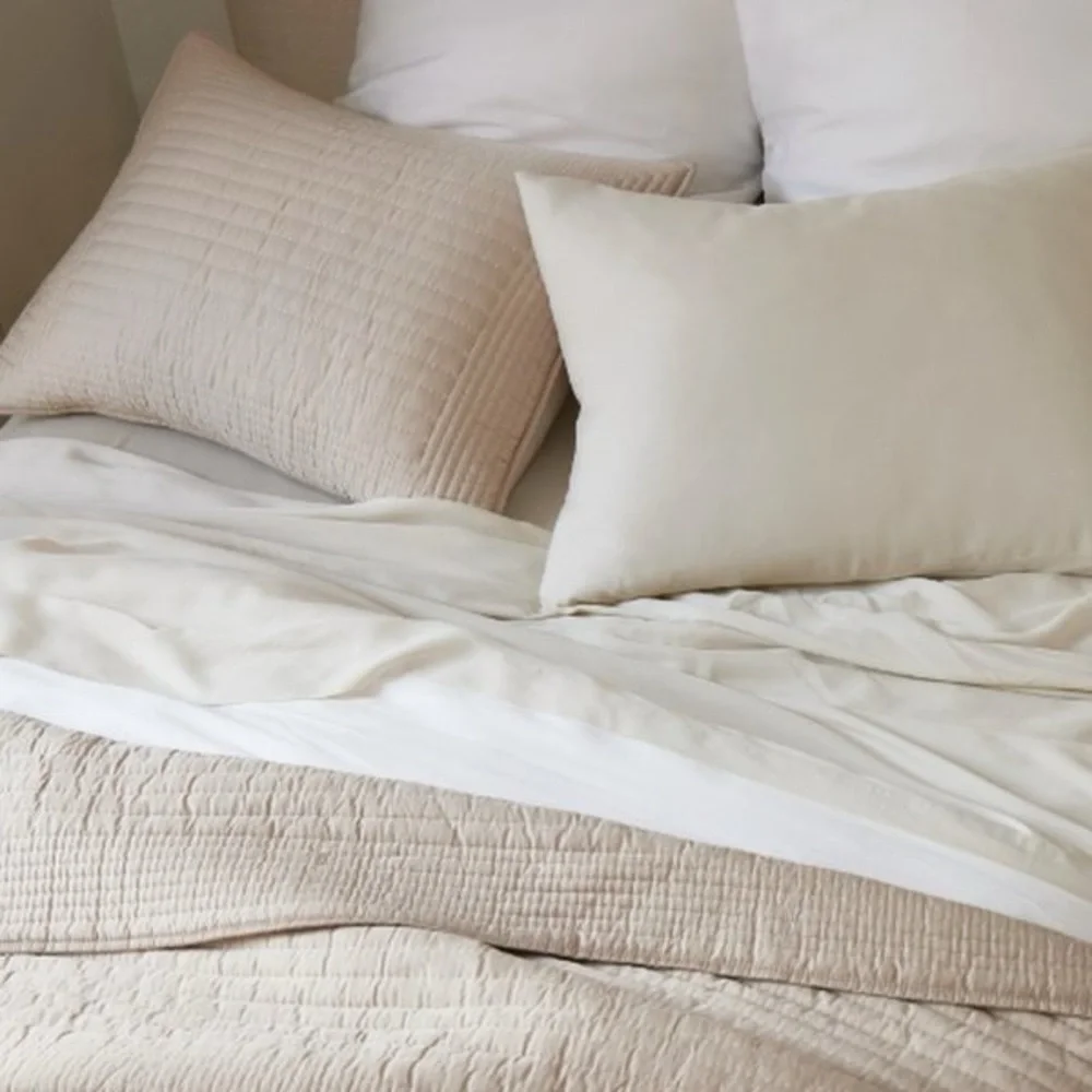 3 West Elm Silky TENCEL™ Euro Shams - White